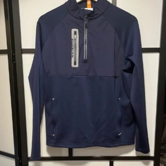 PETER MILLAR Crown Men's Hyperlight Weld Hybrid 1/2-zip Jacket Navy Blue SZ M - Picture 1 of 10